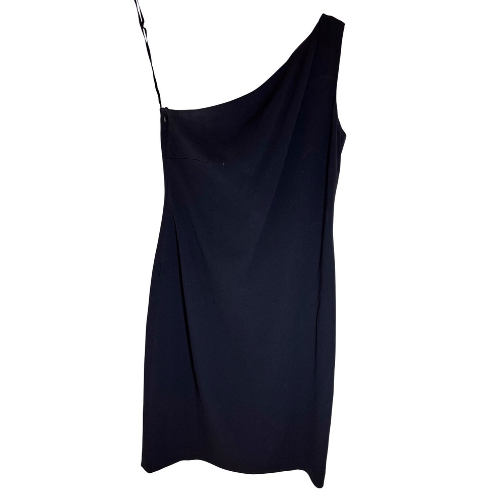 Lauren Ralph Lauren Black One‎ Shoulder Midi Dress Size 4 Formal Evening